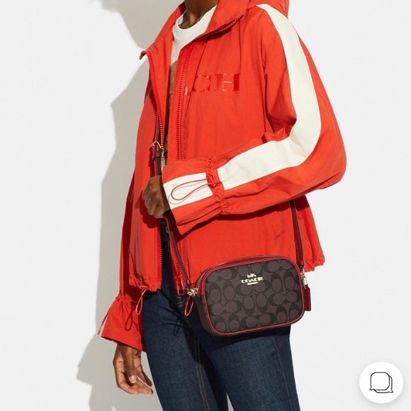 *SOLD* NWT COACH Mini Jamie Camera Bag In Signature Canvas, Gold/Brown 1941 Red - Picture 16 of 16